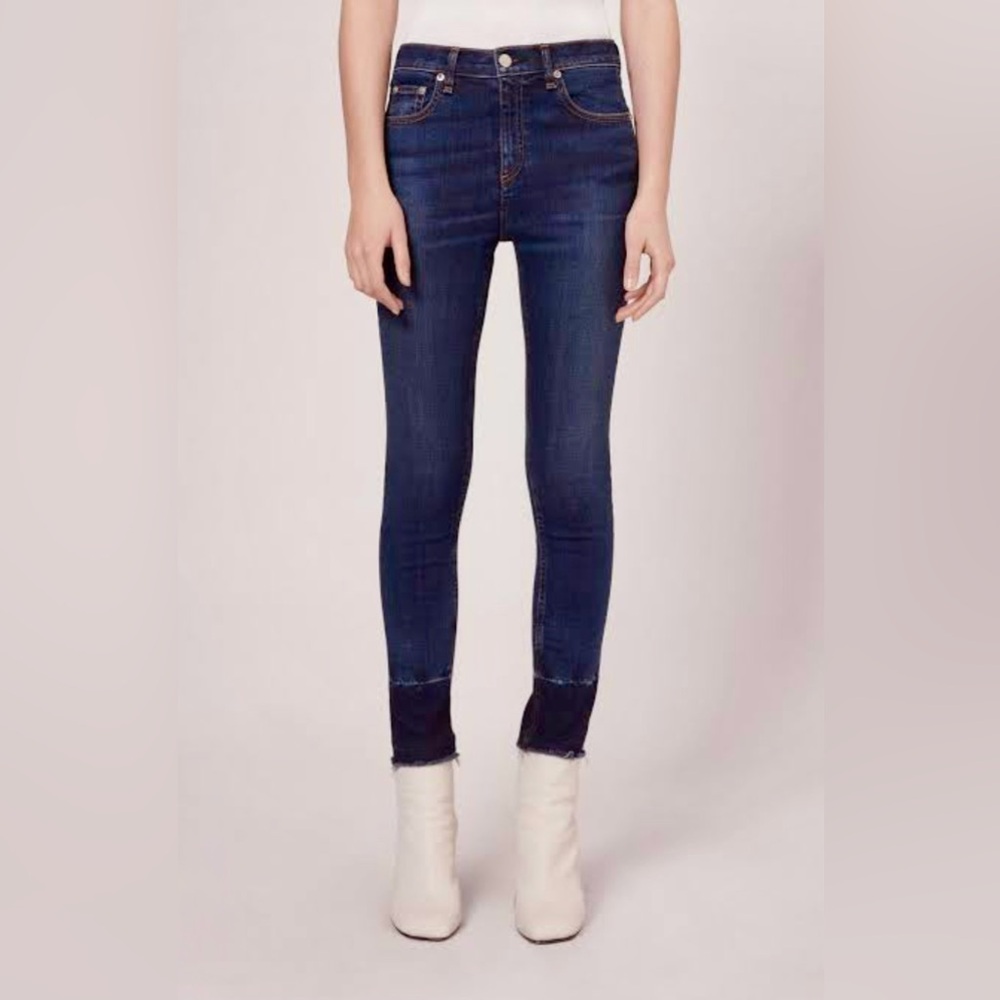 Rag & Bone Dark Blue 10-inch Capri Denim Jeans